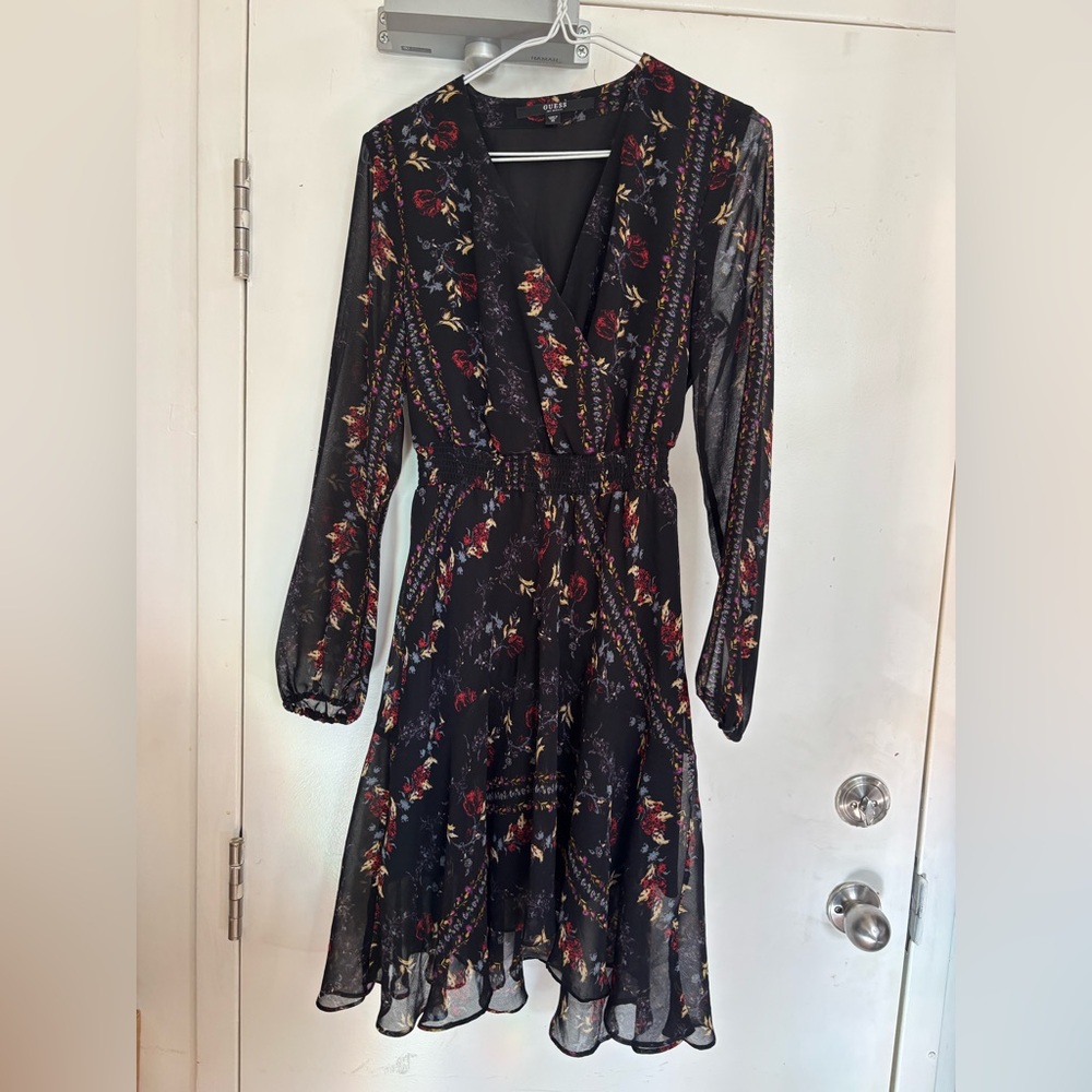 Guess Floral Black Dress